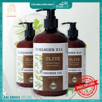 Sữa tắm truyền trắng Collagen X12 dùng cho cả mặt | sữa tắm collagen