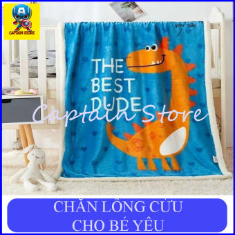 Chăn Lông Cừu Cho Bé Mùa Đông , Chất Siêu Mềm Mịn Loại To Dày Ấm Cho Bé Mang Đi Học kích Thước 1m x 140