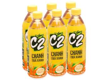 Lốc 6 Chai C2  Trà Xanh Vị Chanh C2 455ml