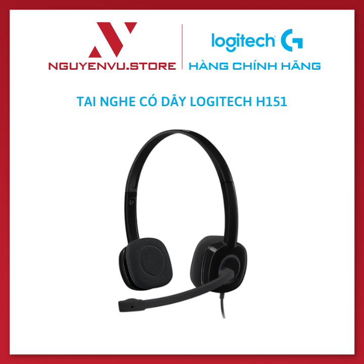 Tai Nghe Có Dây Logitech H151 (Đen) - Hàng Chính Hãng
