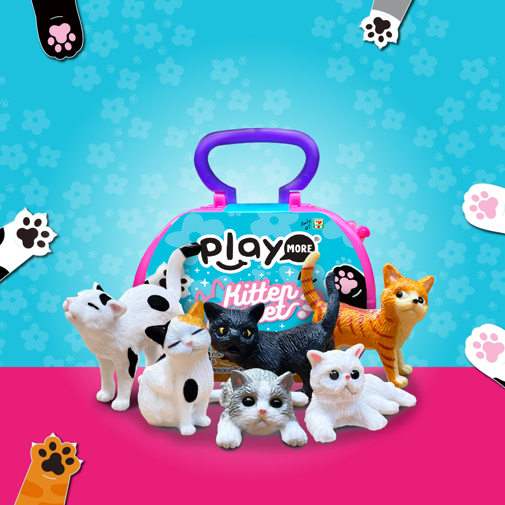 Kẹo đồ chơi lồng mèo và xương cá Playmore Thái lan 8g