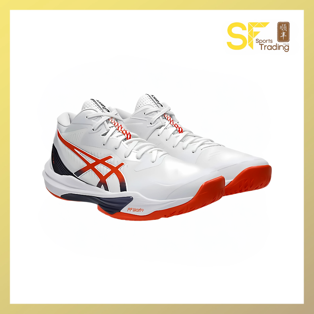 Asics Sky Elite Ff3 Volleyball Shoes - White X Dolphin Grey - Mens
