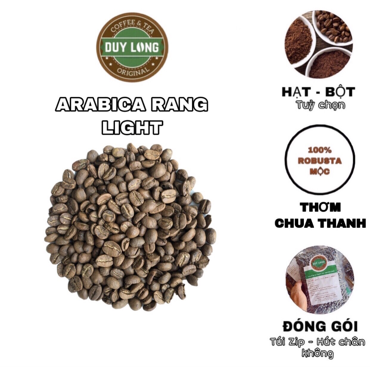 Cà phê Arabica rang light giá ưu đãi chỉ từ 1kg