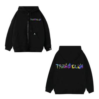 Áo Khoác Nỉ Nam Nữ Phối Nón Chống Nắng In Chữ CLUB Họa Tiết Màu Sắc Thiết Kế Thời Trang Đơn Giản Dễ Mặc TP733