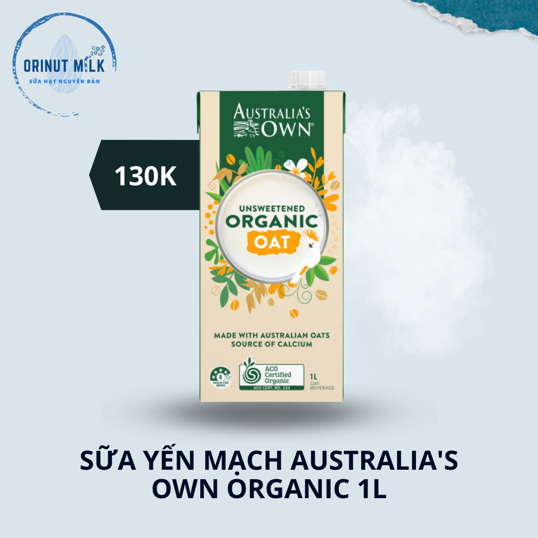 Sữa yến mạch hữu cơ Australia's Own Organic Oat Milk 1L