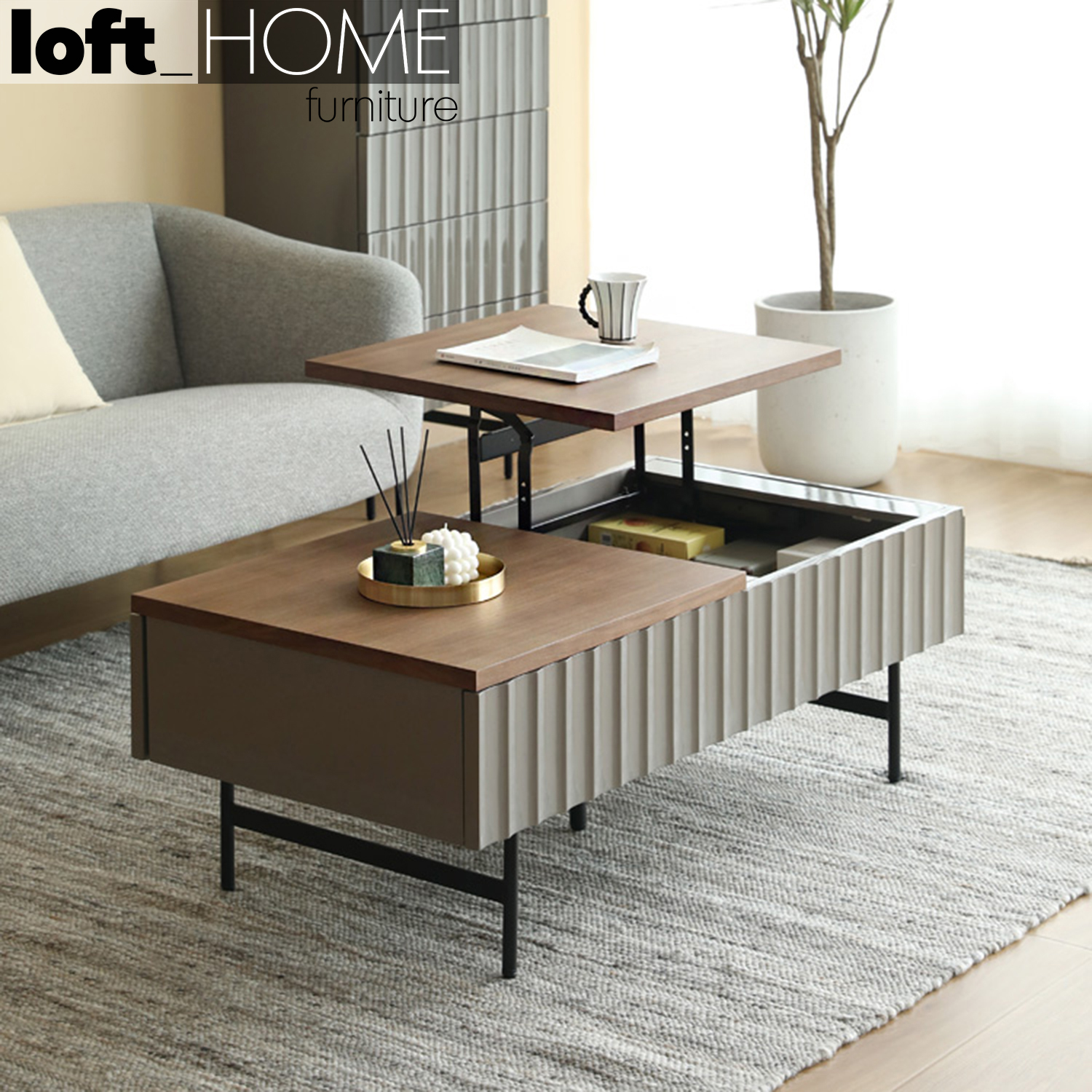 small lift top coffee table with storage