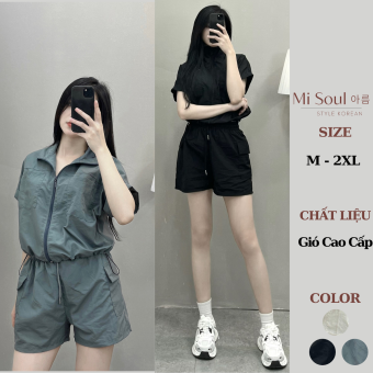 Set Đồ Bộ Gió Cao Cấp BigSize Nữ MiSoul, Đồ Bộ Gió Thu Đông BigSize Nữ 209