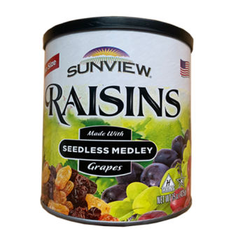 Hộp nho khô mỹ không hạt Sunview Raisins Mỹ 425g