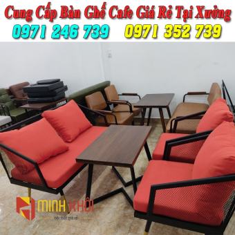 Bàn ghế sofa cafe khung sắt sơn tĩnh điện