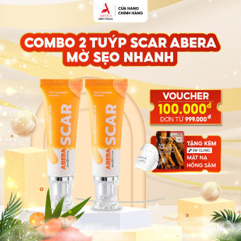 Kem mờ sẹo, liền sẹo, các loại sẹo lồi, sẹo lõm, sẹo bỏng, sẹo tai nạn - Kem liền sẹo nghệ đỏ Scar Abera