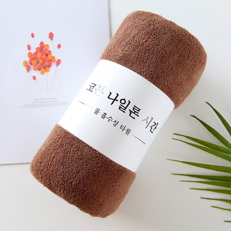 Khăn Tắm Siêu Mềm Mịn Loại To 1m4 x 70cm Xuất Hàn Siêu Thấm Hút Dùng Để Tắm, Lau Mặt - KHĂN TẮM