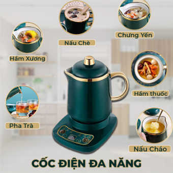 Cốc chưng yến - HÀNG CHÍNH HÃNG- Ly chưng yến - Cốc hầm đa năng - Cốc sứ điện đa năng - Kèm đế điện - Dung tích 500ml/800ml  - CÓ PHÂN LOẠI