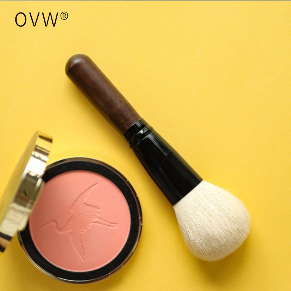 OVW Goat Hair Short Handle Powder Makeup Brushes Portable Travel Brush Overall Blending Makeup Brush