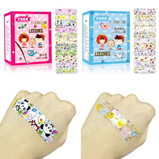 Băng cá nhân hình thú - hộp 100 miếng băng keo cá nhân hình thú siêu cute