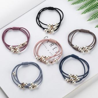 Dây Buộc Tóc Hạt Ngọc Phong Cách Hàn Quốc ̀