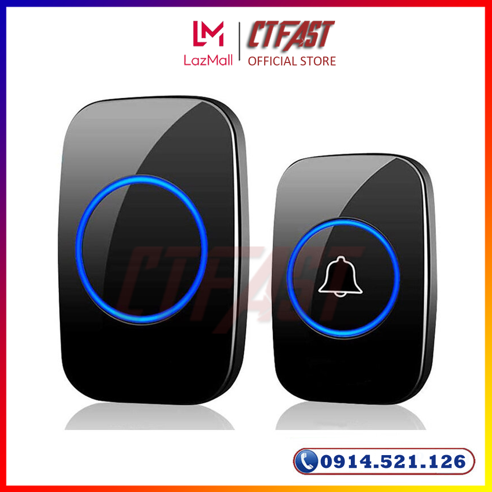 Chuông Cửa Không Dây Thông Minh CTFAST CT - 01 (1 Nút Bấm, 1 Chuông ), Chống Nước, Khoảng Cách Sử Dụng Hiệu Quả 300 mét - Bảo Hành Chính Hãng