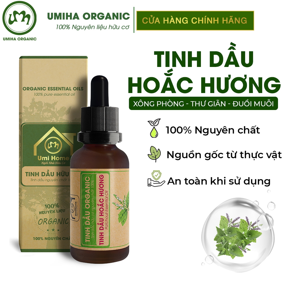 Tinh dầu Hoắc Hương hữu cơ UMIHA nguyên chất | Patchouli Essential Oil 100% Organic 10ml