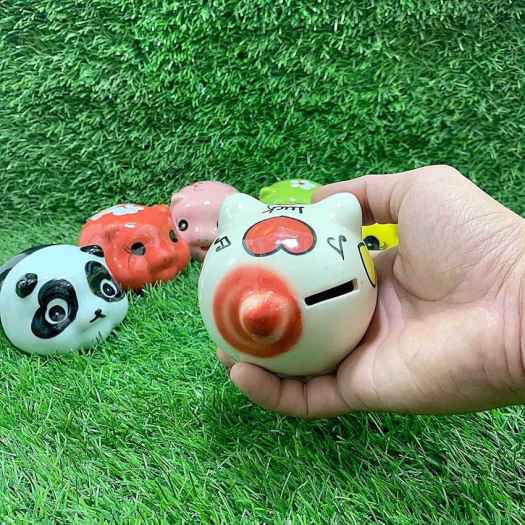 Heo Đất Mini tiết kiệm tiền gốm men sứ Bát Tràng cao cấp (1 con) – Ống Heo Mini chưng bàn làm việc, bàn học – Lợn Đất Mini phong thủy thu hút tài lộc