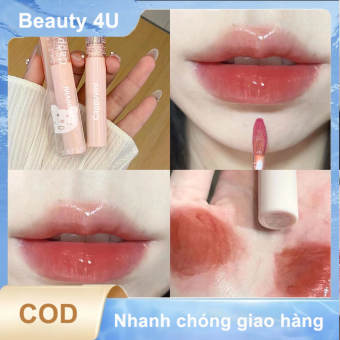 Cappuvini Dầu Dưỡng Môi Chống Thấm Nước Tạo Hiệu Ứng Gương Hồng Hào Màu Hồng Cherry