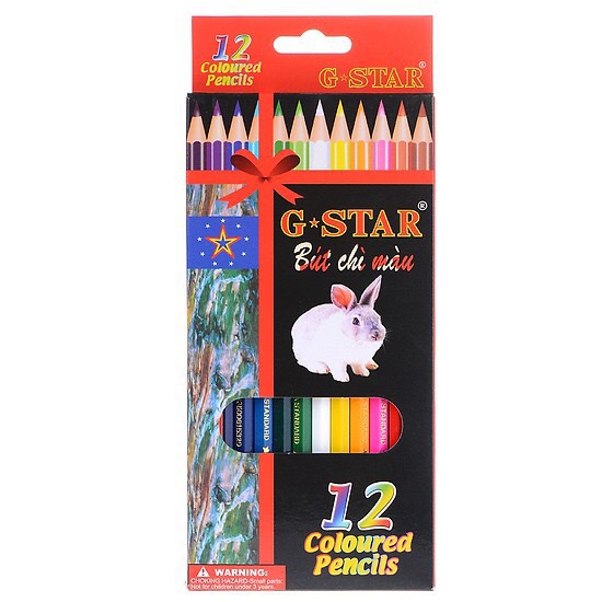 Hộp 12 cây bút chì 12 màu g-star dài