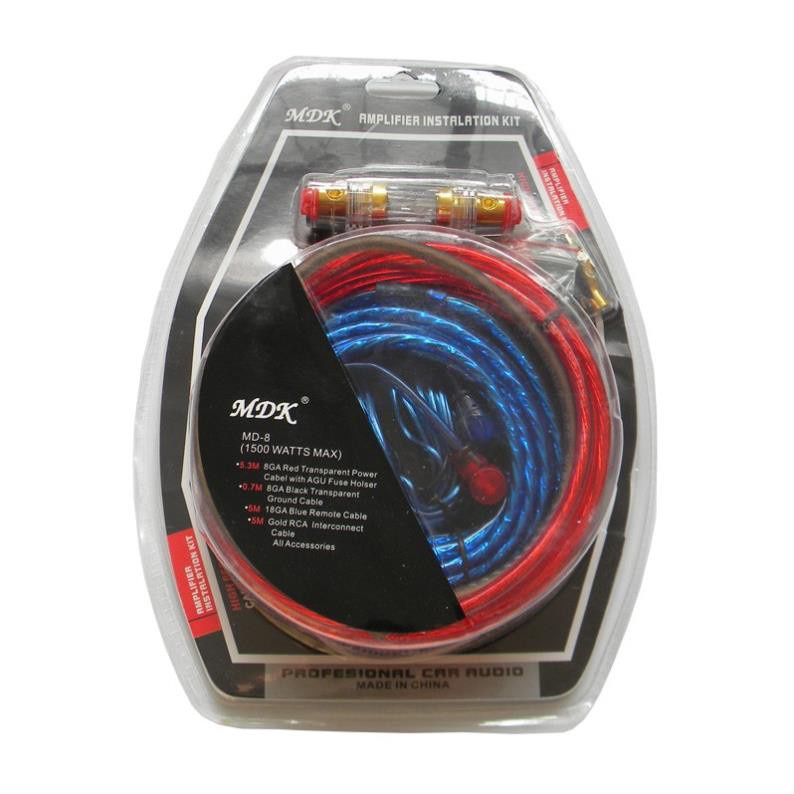 Dây nguồn loa Sub trầm, Dây Nguồn Loa Bass MD-8 1500W lắp cho lắp loa sub, sub gầm ghế, loa Bass