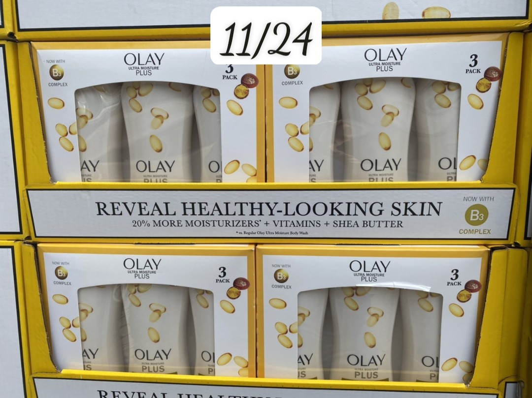 [HCM][Mẫu mới nhất] SET 3 CHAI SỮA TẮM DƯỠNG THỂ OLAY ULTRA MOISTURE BODY WASH 700ML