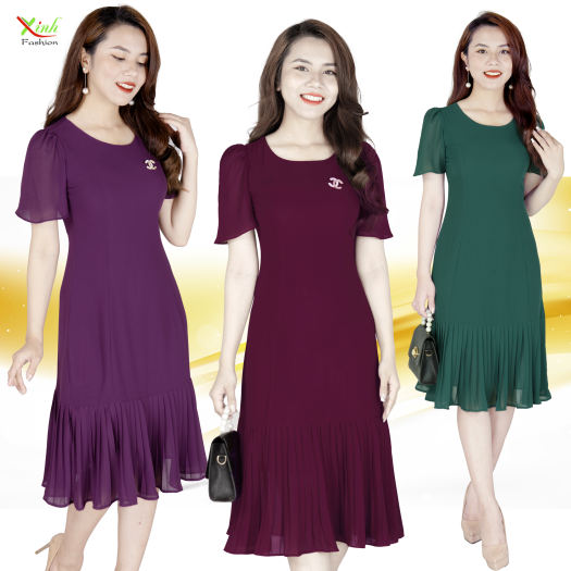 Đầm suông đuôi cá sát nách KK106-23 | Thời trang công sở K&K Fashion