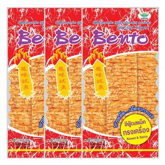 Combo 3 Gói Snack Mực Tẩm Gia Vị Cay Ngọt Bento (24g / Gói)- Đồ ăn vặt