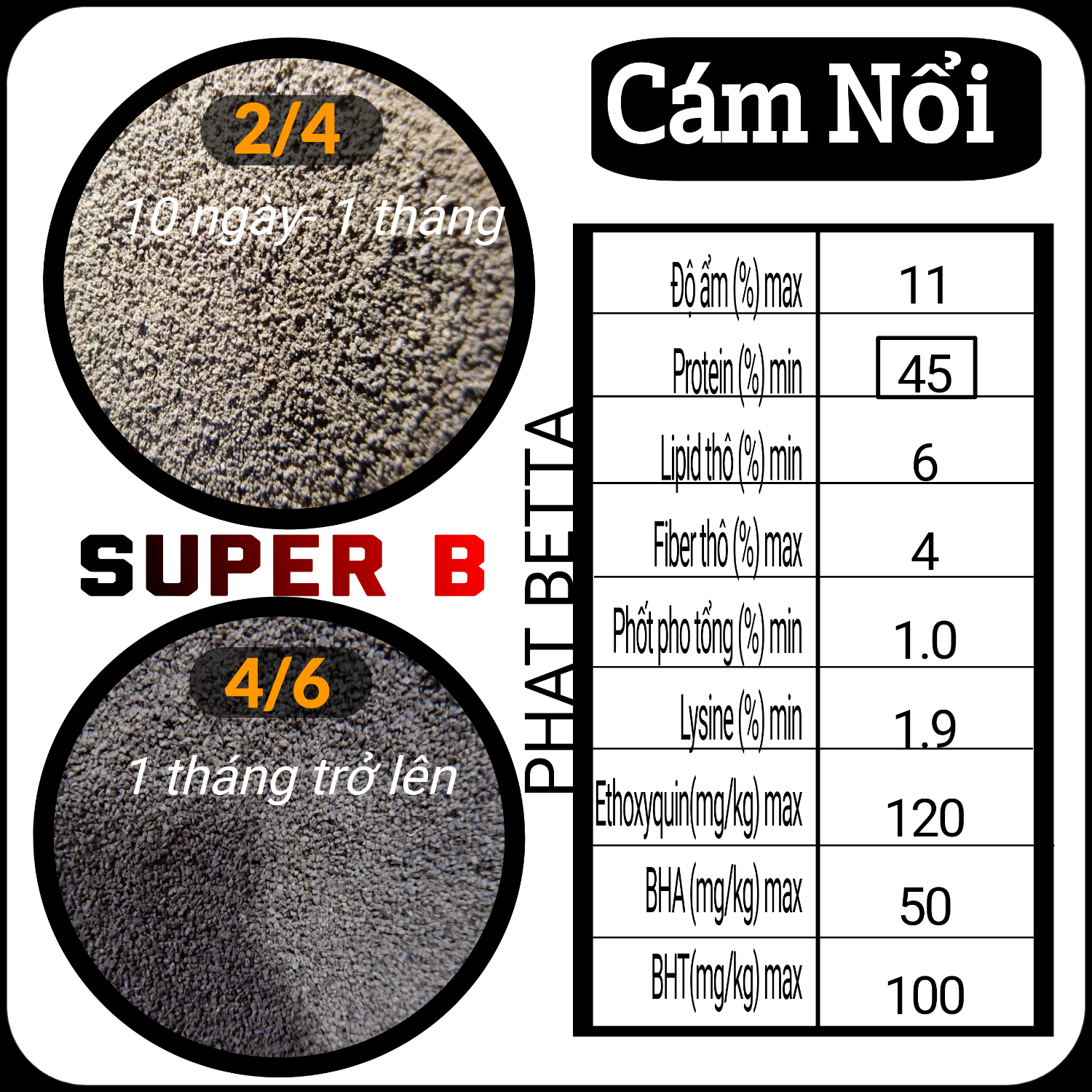 Cám nổi siêu tăng trưởng cho cá.