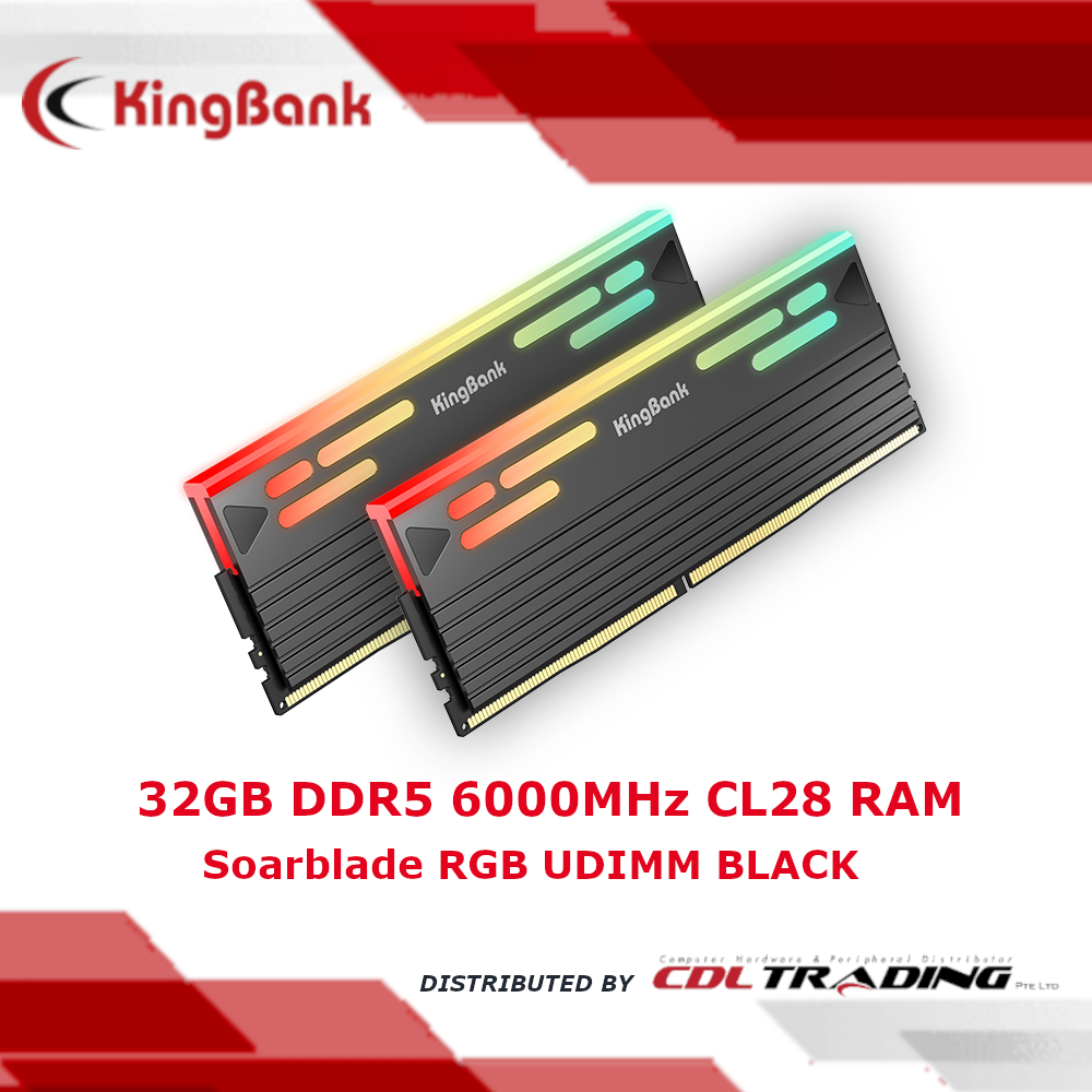 Kingbank 32GB (16*2) DDR5 RAM 6000MHz CL30 Hynix - Soarblade RGB
