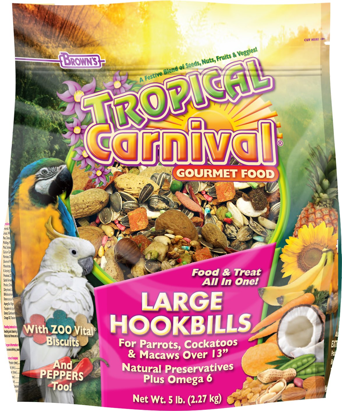 brown's tropical carnival parrot food