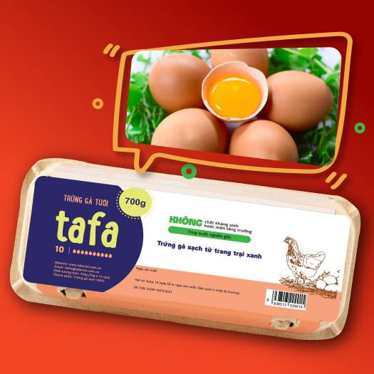 Trứng Gà Tươi (700gr) - Hộp 10 trứng