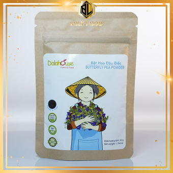 Bột hoa đậu biếc nguyên chất Dalahouse - Bột rau củ sấy lạnh 50Gr