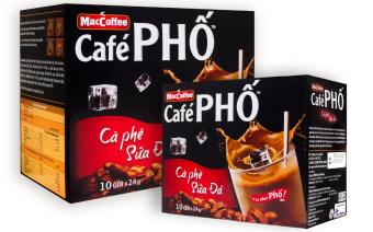 Cà phê sữa đá MacCoffee Café Phố 240g gồm 10 gói