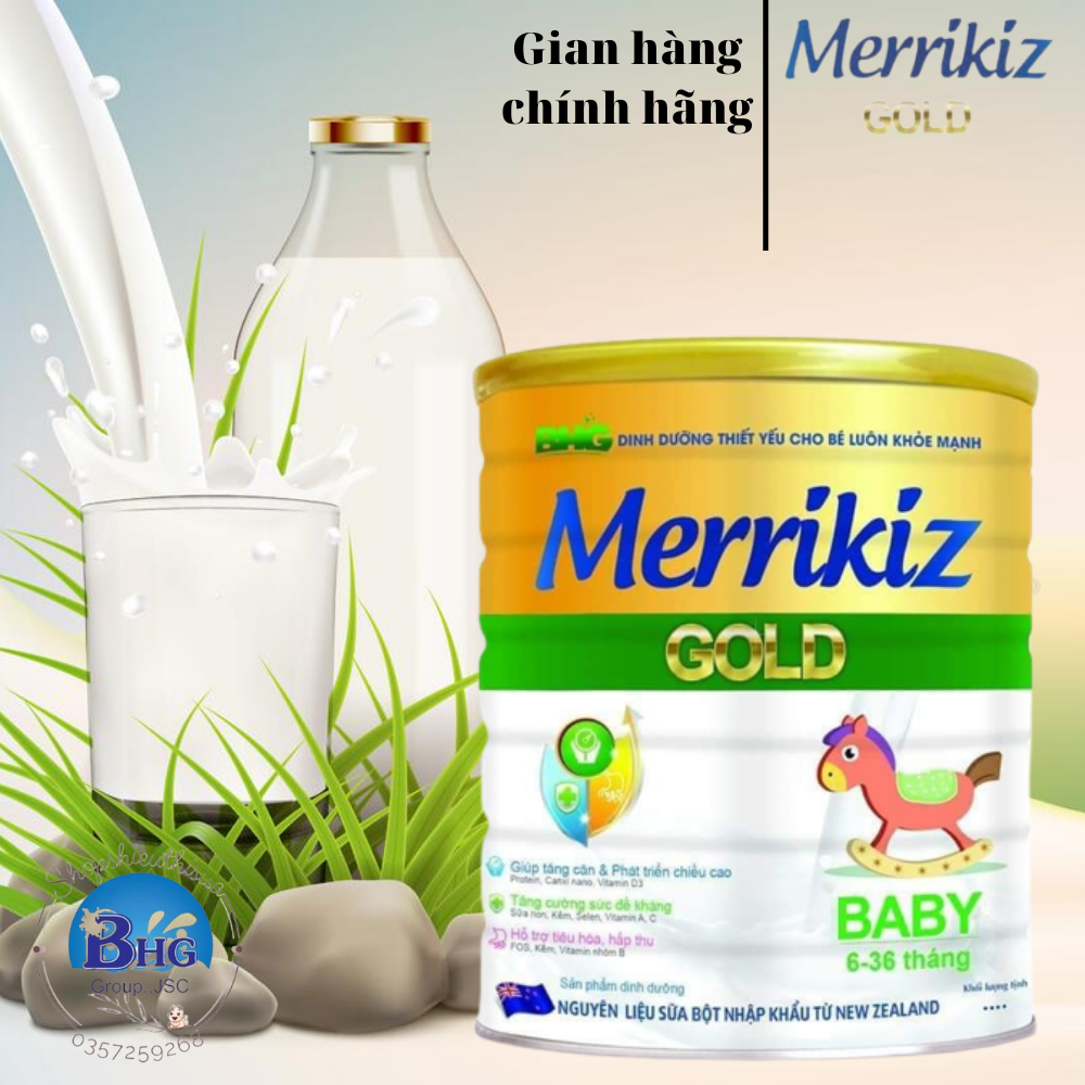 [HCM]Sữa bột Merrikiz cho bé tre từ 06 đến 36 tháng 900g [ Tặng ô tô đồ chơi bất kỳ ]