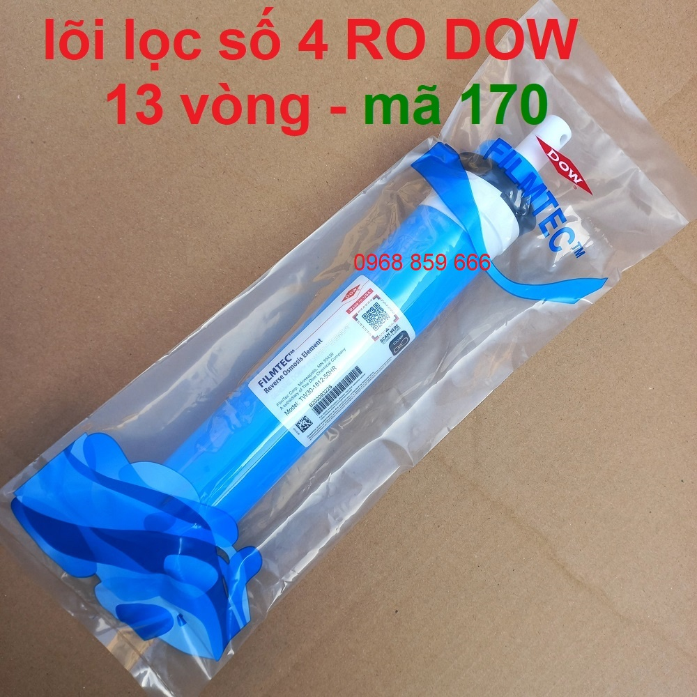 Lõi lọc nước số 4 ro dow filmtec chuẩn, lõi lọc nước ro aqua