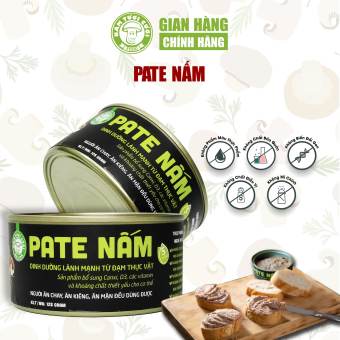 Pate nấm 125g - Dinh dưỡng từ đạm thực vật  - Nấm Tươi Cười