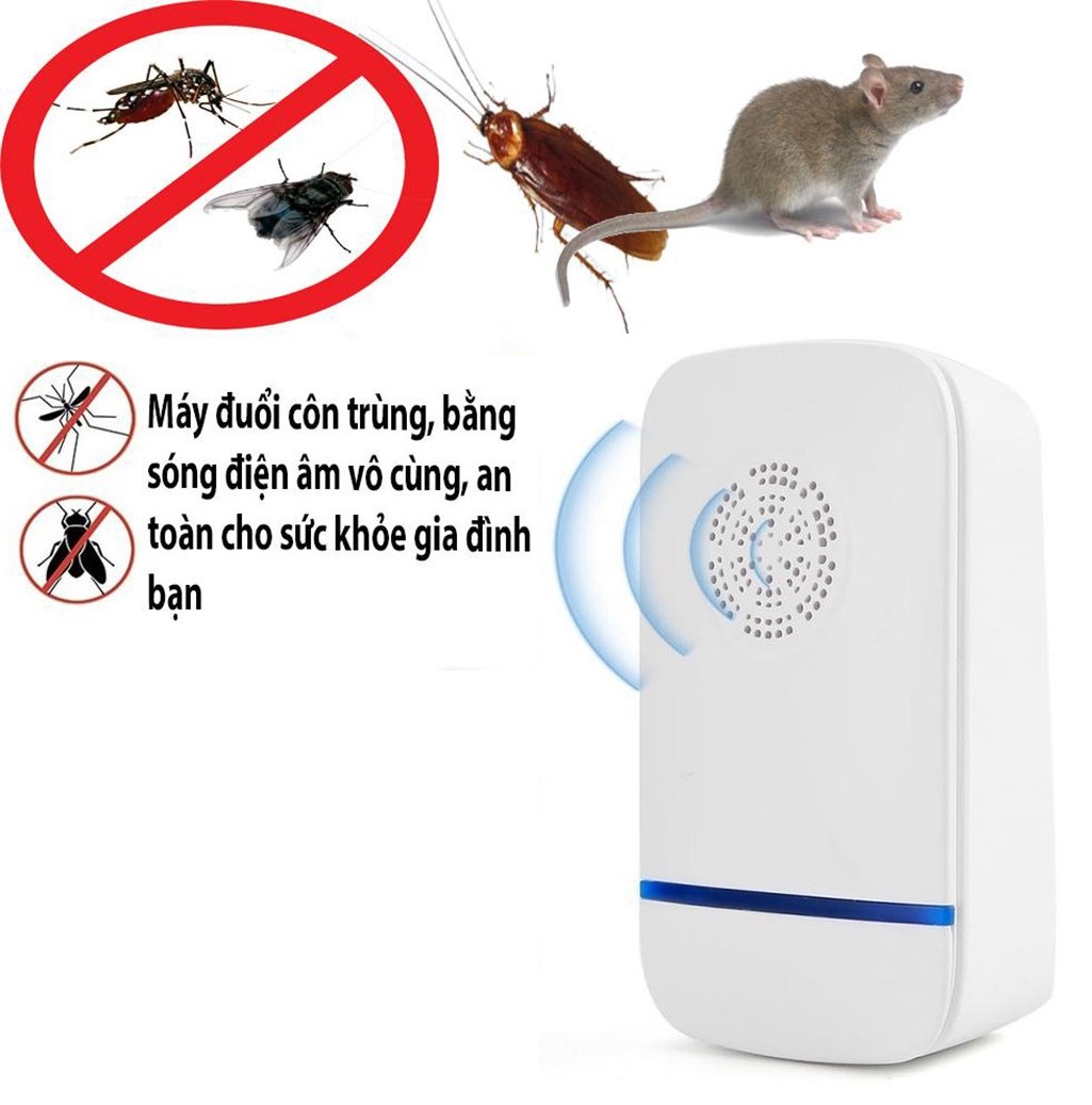 Sản Phẩm Thông Minh USA Sản Phẩm Chính Hãng - Diệt Nhiều Loại Côn Trùng Máy Đuổi Côn Trùng Pest Repeller, Máy đuổi muỗi, Gián, Chuột, kiến, côn trùng bằng sóng siêu âm Repeller