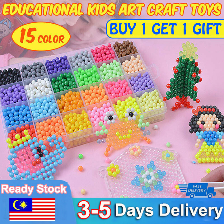 【Giao Hàng Nhanh】 2400/1500 Hạt Thủy Sinh Phun Nước Đồ Chơi Xếp Hình 3D Bộ Ma Thuật Thủy Sinh Pha Lê Tự Làm Với Nhiều Thiết Bị Quà Tặng Đồ Chơi Nghệ Thuật Giáo Dục Tốt Nhất Cho Trẻ Em [Mua 1 Tặng 1 Quà Tặng Miễn Phí]