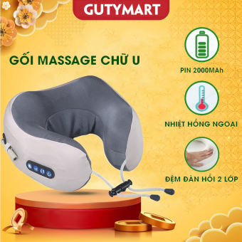 Gối Massage Cổ Hồng Ngoại Chữ U Đa Năng - Máy Mát Xa Cổ Vai Gáy 3 và 4 Chức Năng Hiệu Quả Kiêm Gối Ngủ Tiện Lợi Sạc USB Máy Mát Xa 3D Đa Năng Hiện Đại Chính Hãng, Máy gối mát xa cho người già cao tuổi, gối massage cho nam và nữ