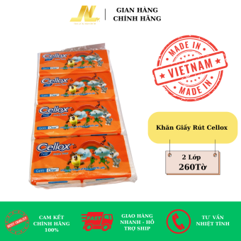 Khăn Giấy Rút Cellox 2 Lớp 260 Tờ
