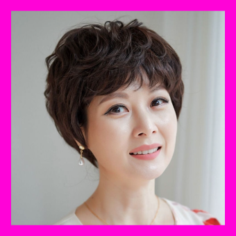 Tóc giả nữ nguyên đầu xoăn trung niên - TG41