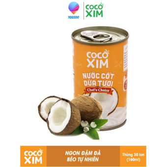 Nước cốt dừa tươi từ trái dừa nguyên chất 100- Chefs Choice 160ml - Thương hiệu COCOXIM - YOOSOO