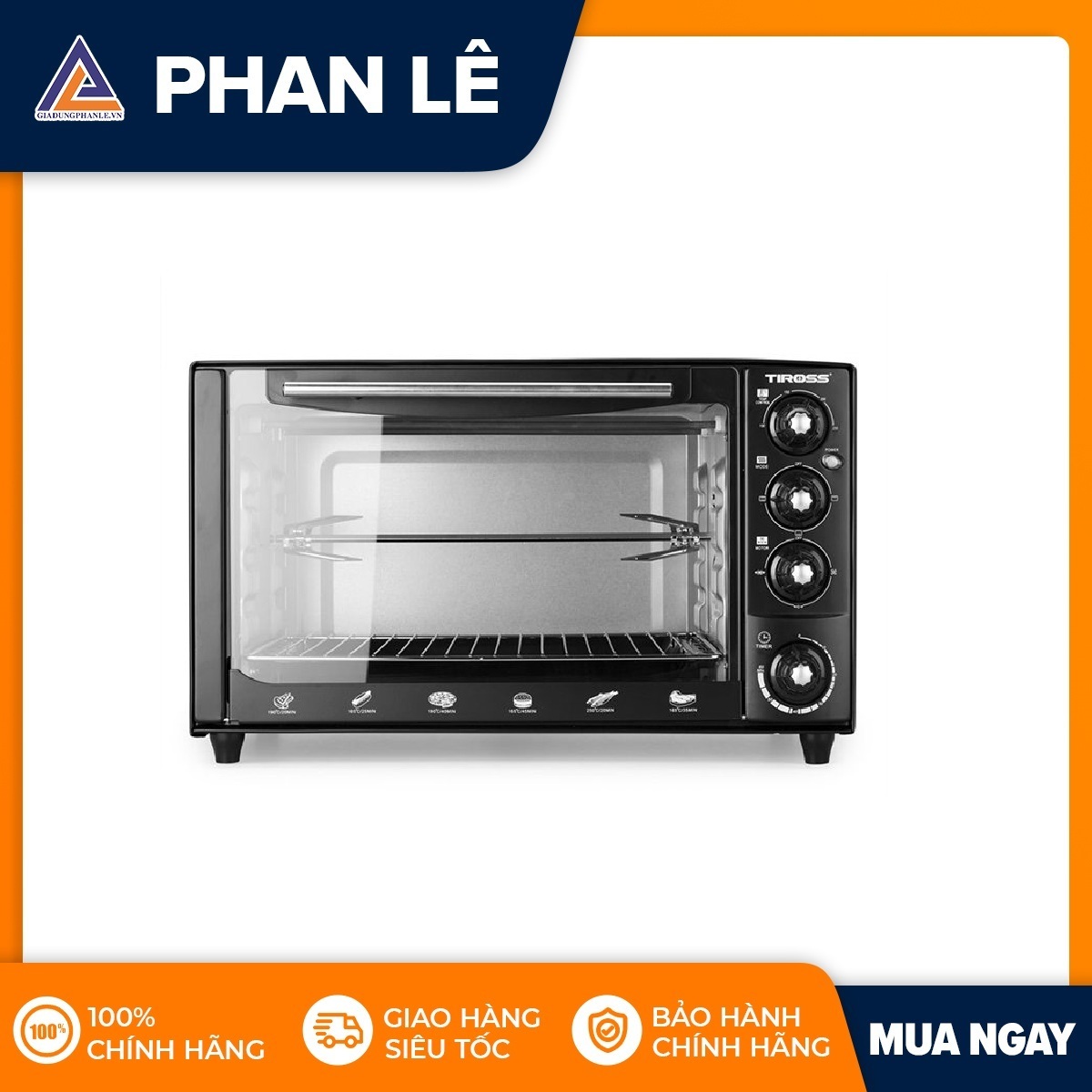 Lò nướng Tiross TS9602 (40L) (Đen)