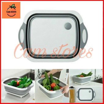 Bộ Thớt Kèm Chậu Gấp Gọn Đa Năng, [HÀNG HOT] THỚT GẤP GỌN ĐA NĂNG 3IN1 - BỘ THỚT GẤP GỌN KÈM THAU RỔ RỬA HOA QUẢ TIỆN LỢI, CHẬU GẤP GỌN KÈM THỚT THÔNG MINH