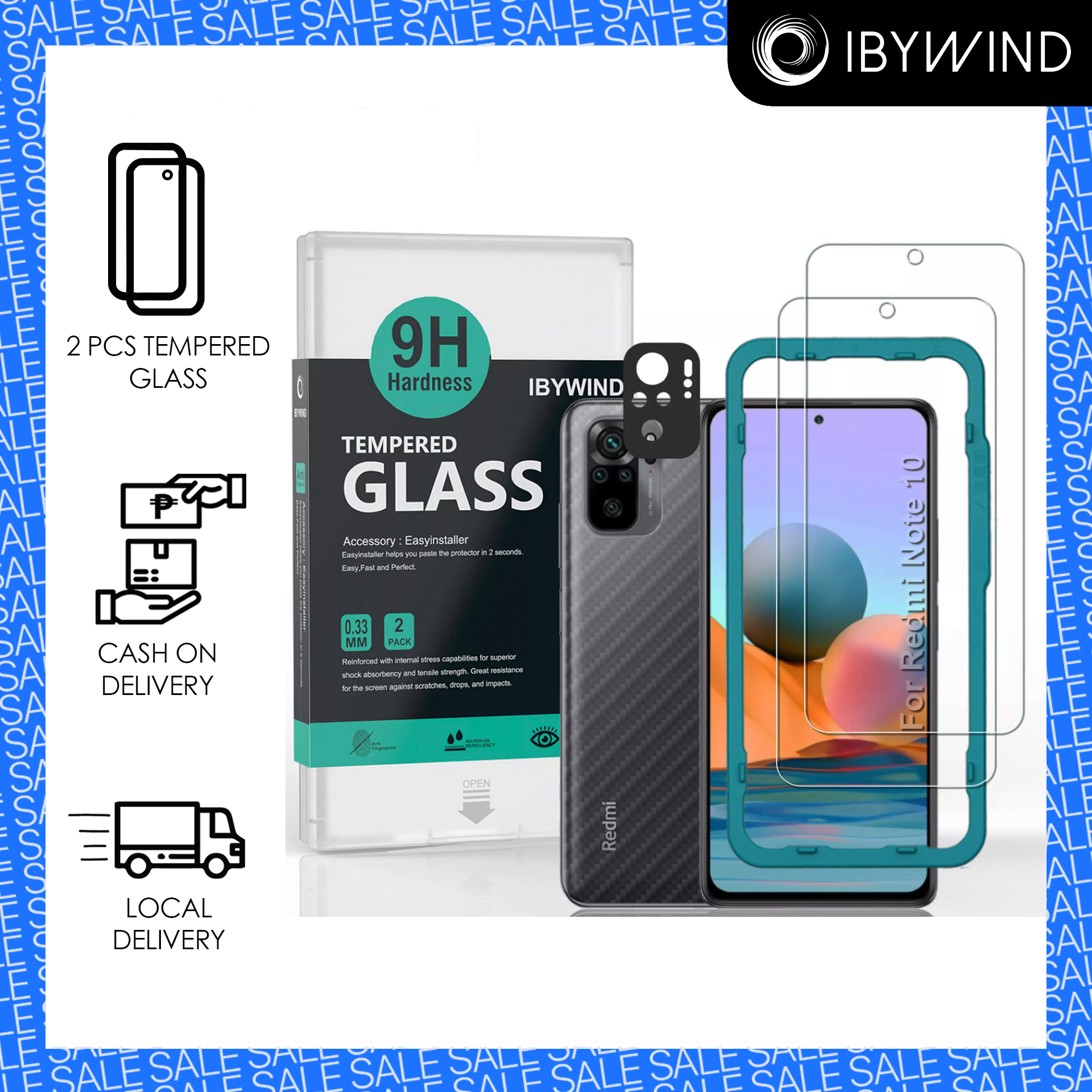 Ibywind Screen Protector for Xiaomi Redmi Note 12 Pro 4G(6.67) 2 Pack+1  Pack Camera Len Protector+1 Back Film,9H Tempered Glass,HD,Scratch