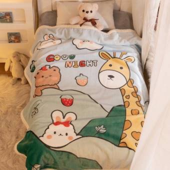 Chăn lông cừu mùa đông cho bé, chăn đi học trẻ em siêu mềm siêu âm Size 1x1.4m