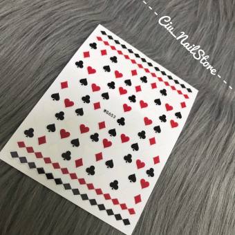 STICKER DÁN MÓNG TAY HÌNH LÁ BÀI