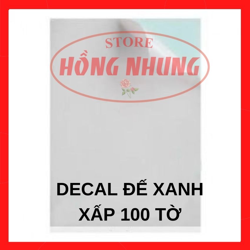 Giấy decal a4 đế xanh – xấp 100 tờ, là giấy in tự dính ,dùng in tem nhãn…