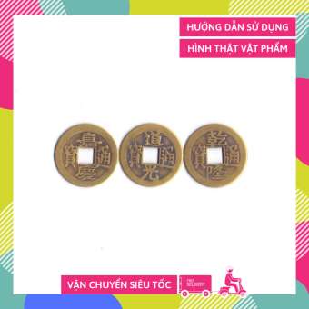 3 đồng xu Tam Đế tài lộc Càn Long Đạo Quang Gia Khánh